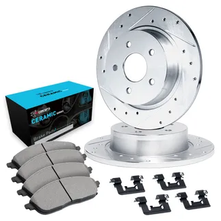 R1 Concepts WGWH1-73028 E- Line Series Rotor - D/S - Silver W/ Ceramic Pads & Hdw